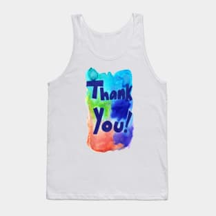 Thank You Watercolor Tank Top